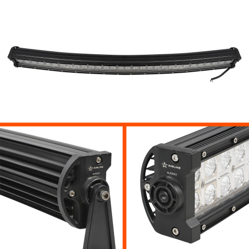 Фара (балка) светодиодная двухрядная изогнутая, 60LED, комбинированный свет, 180Вт, 820х78х60мм, 12/24В, PRO