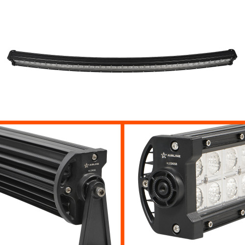 Фара (балка) светодиодная двухрядная изогнутая, 80LED, комбинированный свет, 240Вт, 1065х78х60мм, 12/24В, PRO