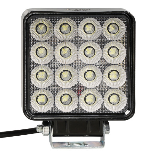 Фара светодиодная квадратная, 64LED, ближний свет, 32Вт, 108х108х47мм, 12/24В, PLUS