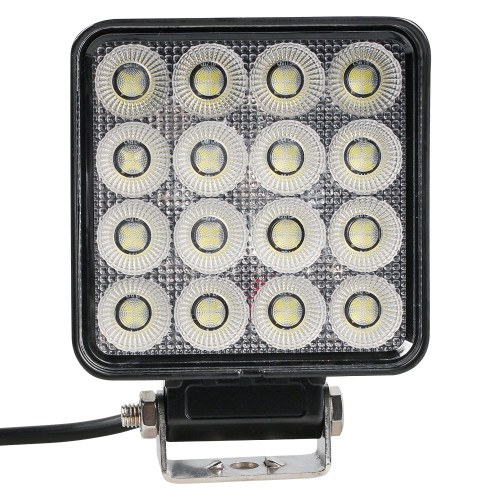 Фара светодиодная квадратная, 64LED, ближний свет, 64Вт, 108х108х50мм, 12/24В, PRO