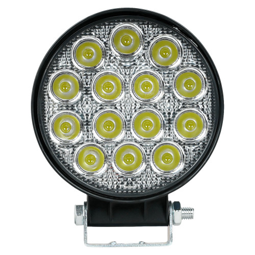Фара светодиодная круглая, 14LED, ближний свет, 42Вт, 112x112x47мм, 12/24В, PRO