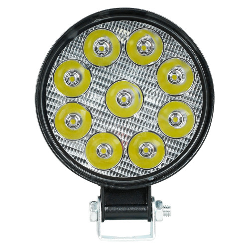 Фара светодиодная круглая, 9LED, дальний свет, 9Вт, 83х83х22мм, 12/24В, PLUS