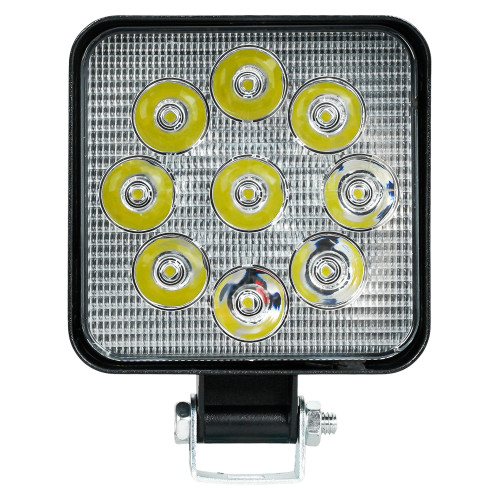 Фара светодиодная квадратная, 9LED, дальний свет, 9Вт, 83х83х22мм, 12/24В, PLUS