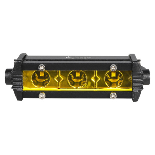 Фара (балка) светодиодная однорядная, 3LED, желтый дальний свет, 4.5Вт, 108x30x47мм, 12/24В