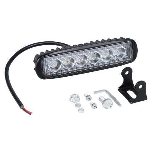Фара светодиододная прямоугольная, 6LED, дальний свет, 18Вт, 157х42х40мм, 12/24В, PLUS МП-серия