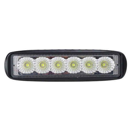 Фара светодиодная прямоугольная, 6LED, ближний свет, 18Вт, 157х42х40мм, 12/24В, PLUS МП-серия