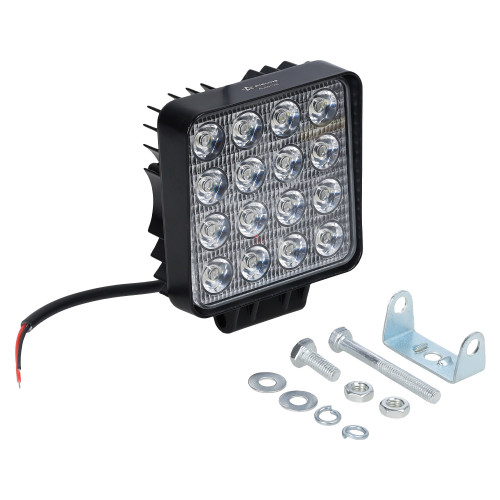 Фара светодиодная квадратная, 16LED, ближний свет, 48Вт, 112x112x47мм, 12/24В, PRO МП-серия