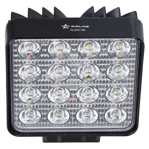 Фара светодиодная квадратная, 16LED, ближний свет, 48Вт, 112x112x47мм, 12/24В, PRO МП-серия