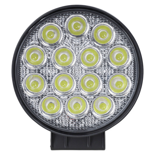 Фара светодиодная круглая, 14LED, ближний свет, 42Вт, 112x112x47мм, 12/24В, PRO МП-серия