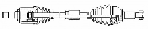 Привод передний правый для автомобилей Chevrolet Malibu (15-) 1.5T AT