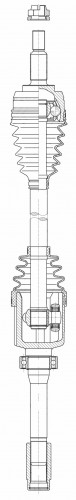 Привод передний правый для автомобилей Renault Duster (10-) 2.0i AT 2WD
