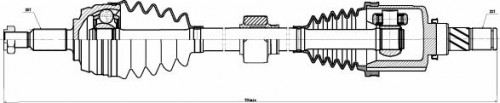 Привод передний левый для автомобилей Renault Duster (19-) 1.3TCe CVT 4WD