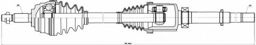 Привод передний правый для автомобилей Renault Duster (19-) 1.3TCe CVT 4WD