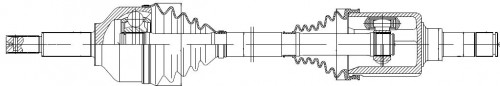 Привод левый для автомобилей Ford Transit (13-) 2.2TDCi VMT6