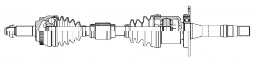 Привод передний правый для автомобилей Geely Coolray (19-)/Belgee X50 (23-) 1.5T AMT