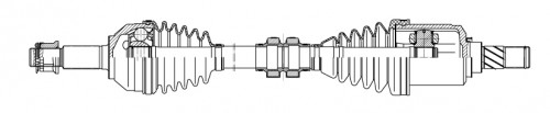Привод передний левый для автомобилей Nissan Qashqai J10 (06-)/X-Trail T31 (07-) 2.0i CVT 2WD