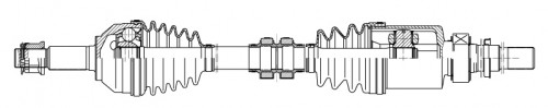 Привод передний правый для автомобилей Nissan Qashqai J10 (06-)/X-Trail T31 (07-) 2.0i CVT 2WD