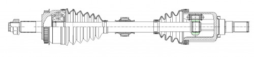 Привод передний левый для автомобилей Haval F7/F7x (19-) 1.5T/2.0T AMT 2WD/4WD
