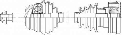 Привод передний правый для автомобилей Skoda Octavia A4 (96-) 1.4i/1.6i MT