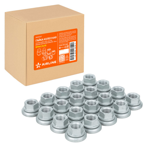 Гайка колесная M14x1,5x18, плоская шайба, ключ 19, открытая, дакромет для а/м Mercedes/VW