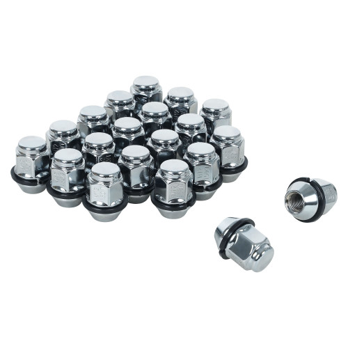 Гайка колесная M12x1,5x33, конус с пластиковой шайбой, ключ 21, закрытая, хром для а/м KIA