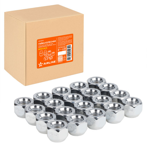 Гайка колесная M12x1,5x16, конус, ключ 21, открытая, хром для а/м Mitsubishi/Hyundai