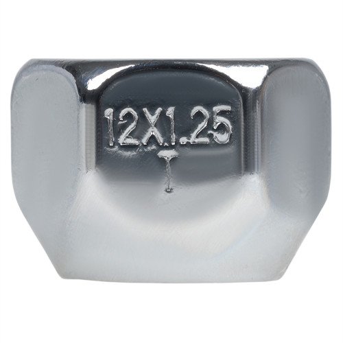 Гайка колесная M12x1,25x16, конус, ключ 21, открытая, хром для а/м Nissan/Renault