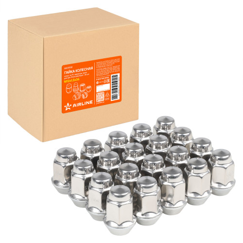 Гайка колесная M12x1,5x36, конус, ключ 19, закрытая, хром для а/м Chevrolet/Opel