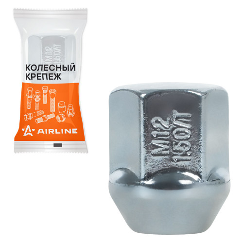 Гайка колесная M12x1,5x29, конус, ключ 21, закрытая, хром, 1 штука для Hyundai/KIA