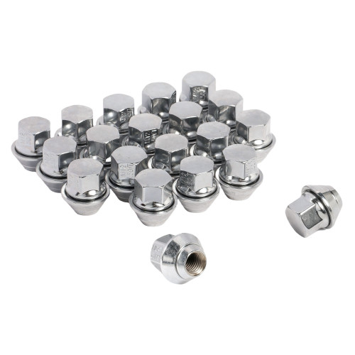 Гайка колесная M12x1,5x28,5, конус подвижный, ключ 19, закрытая, хром, 20 штук для а/м Ford МП-серия