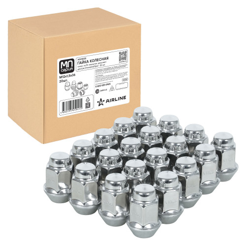 Гайка колесная M12x1,5x36, конус, ключ 19, закрытая, дакромет, 20 шт для а/м Chevrolet/Opel