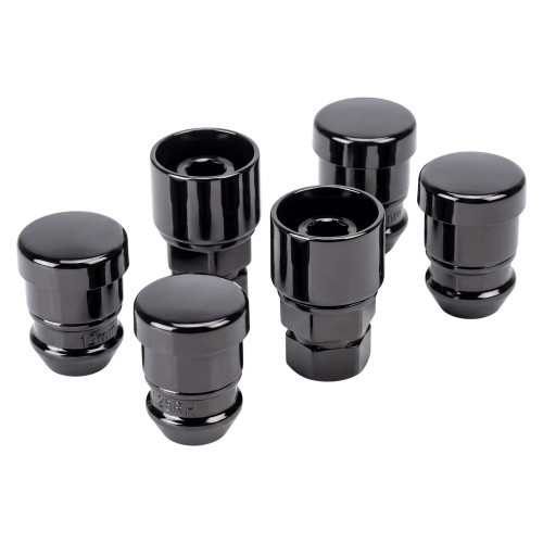 Секретки колесные (гайки) М12x1,25x33, конус, 2 ключа 19/21, хром, тип C, комплект из 4 штук + 2 головок для а/м Nissan/KIA
