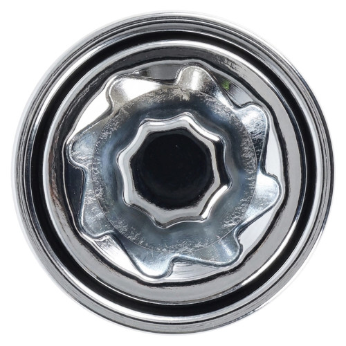 Секретки колесные (гайки) М12x1,5x33, конус, 2 ключа 19/21, хром, тип F, комплект из 4 штук + 2 головок для а/м Hyundai/KIA
