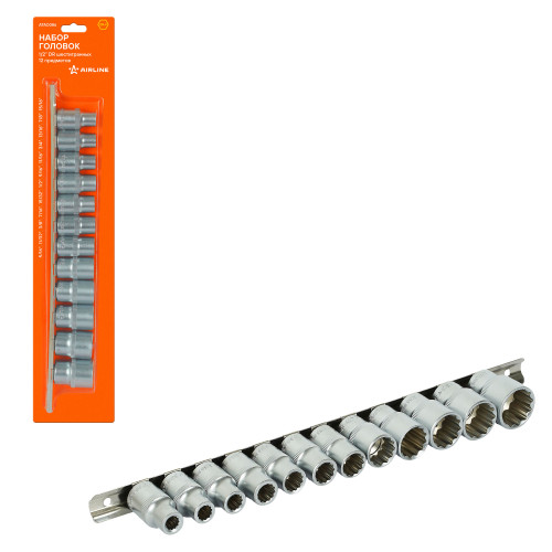 Набор головок 1/2"DR двенадцатигранных 12пр. (5/16"DR-15/16"DR)