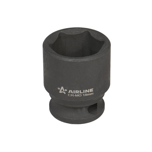 Головка ударная торцевая 3/8"DR шестигранная 18мм, L=30мм
