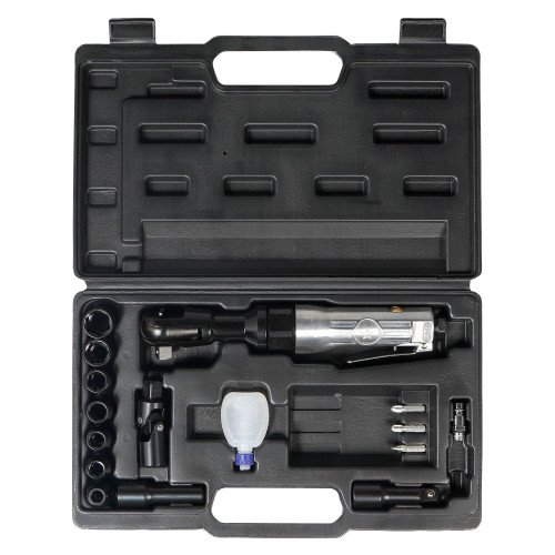 Трещотка пневматическая 1/2" 61Нм с головками 17 пр. кейс