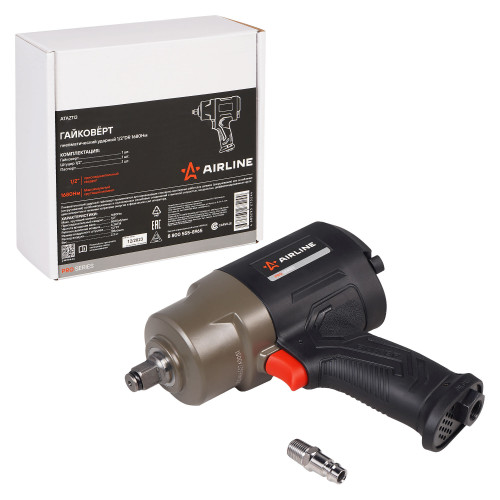 Гайковерт пневматический ударный композитный 1/2"DR 1680Нм PRO
