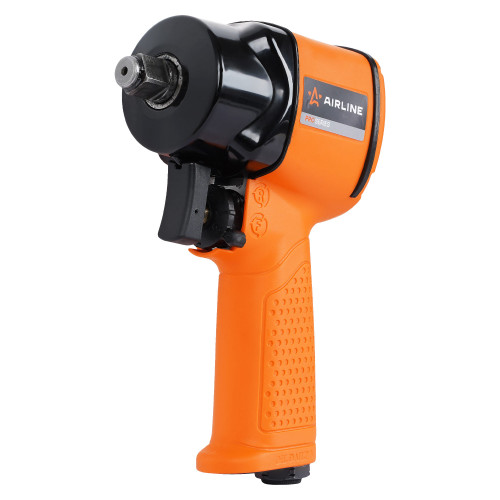 Гайковерт пневматический ударный композитный 1/2"DR 610Нм PRO с головками 17пр. (9-27мм), кейс