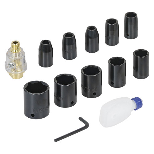 Гайковерт пневматический 1/2"DR 330Нм, трещотка 1/2"DR 61Нм, набор с головками 17 пр. кейс МП-серия