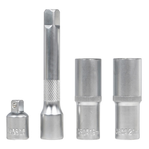 Ключ динамометрический 1/2" 40-210Нм, набор 5 пр. (головки19,21,удл125мм,адапт3/8), кейс