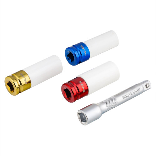Ключ динамометрический 1/2" 42-210Нм, набор 5пр. (головки уд. 17,19,21 удл.125 мм), кейс
