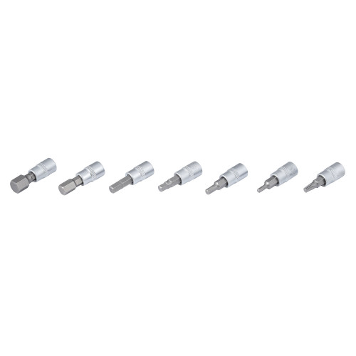 Ключ динамометрический 1/4" 5-25Нм, набор 8пр. ( T25, H3, H4, H5, H6, H8, H10), кейс