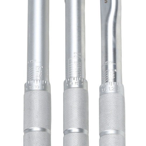 Ключ динамометрический, набор 3 пр. (1/4" 5-25Нм, 3/8" 19-110Нм, 1/2" 42-210Нм), кейс