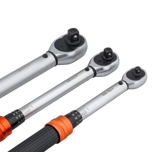 Ключ динамометрический PRO, набор 3пр. (1/4" 5-25Нм, 3/8" 10-60Нм, 1/2" 20-230Нм), кейс