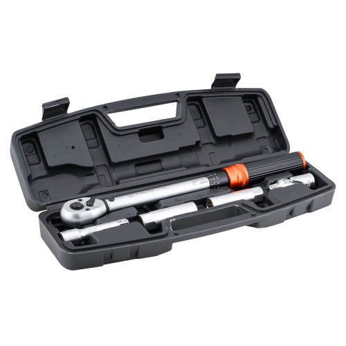 Ключ динамометрический 3/8" 10-60Нм PRO, набор 5пр. (головки 14,16мм, шарнир, удл.), кейс