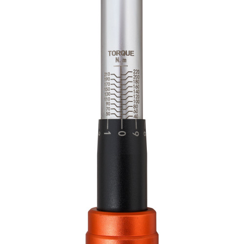 Ключ динамометрический 1/2" 40-220Нм PRO, набор 6пр.(головки 17,19,21,24 удл125 мм), кейс