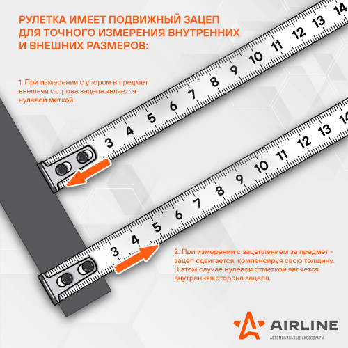 Рулетка в прорезиненном корпусе 3мх16мм PRO, автостоп, дв. зацеп, дв. шкала