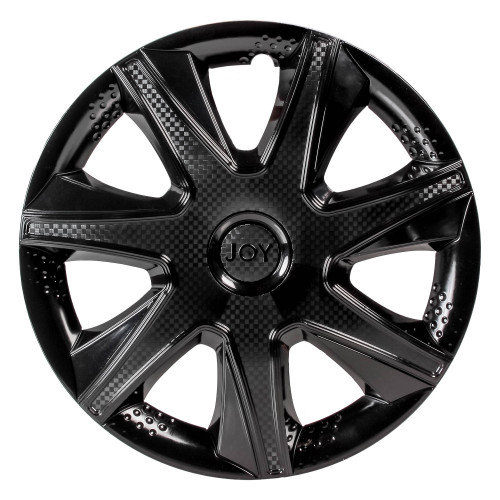 Колпаки колесные 16" "Джой", черный глянец, карбон, компл. 2 шт.