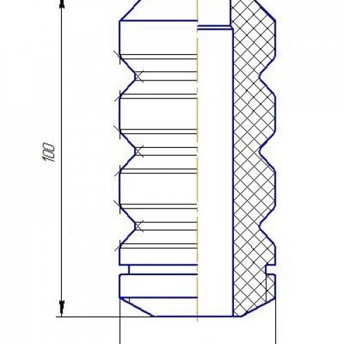 Буфер (отбойник) амортизатора для автомобиля Лада 2170-2172 Priora/2190-2192 Granta/Kalina II (1 шт.) (передний) PUR полиуретан