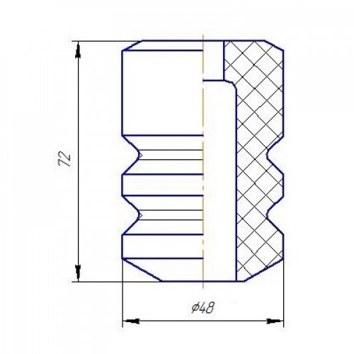 Буфер (отбойник) амортизатора для автомобиля Лада 2108-21099/2113-2115 (1 шт.) (задний) PUR полиуретан